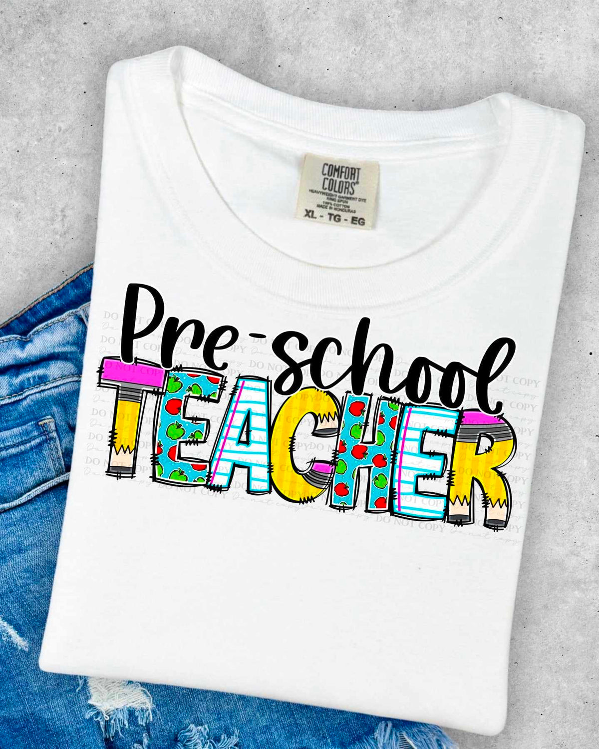 Pre-school teacher school font (CITY) 36268 DTF transfer