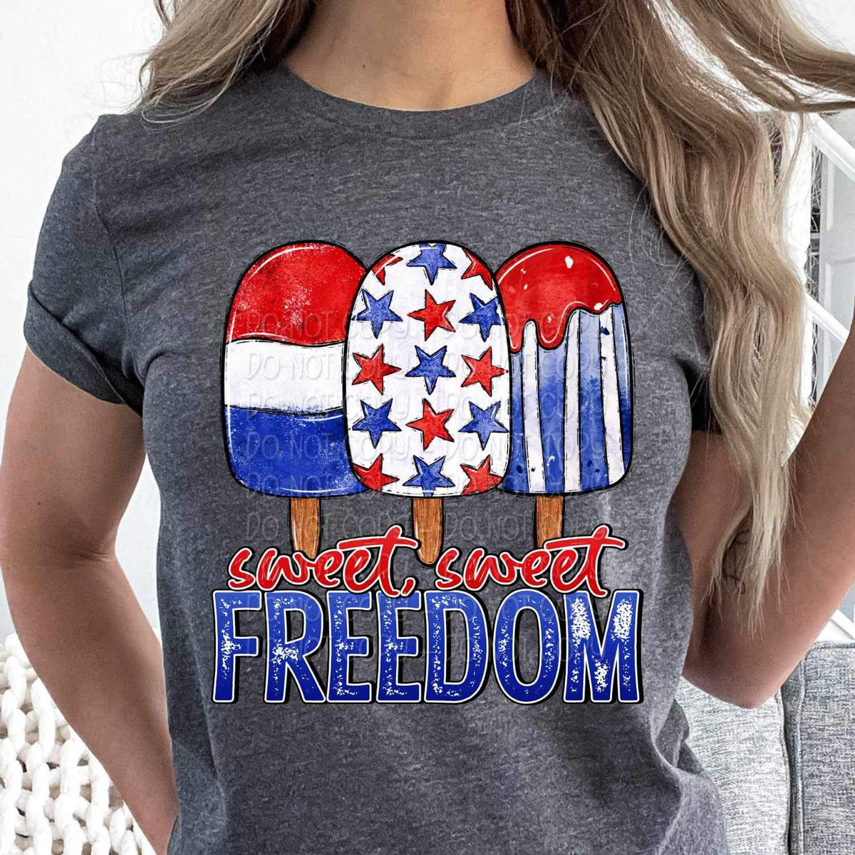 Sweet sweet freedom patriotic popsicles 26195 DTF transfer