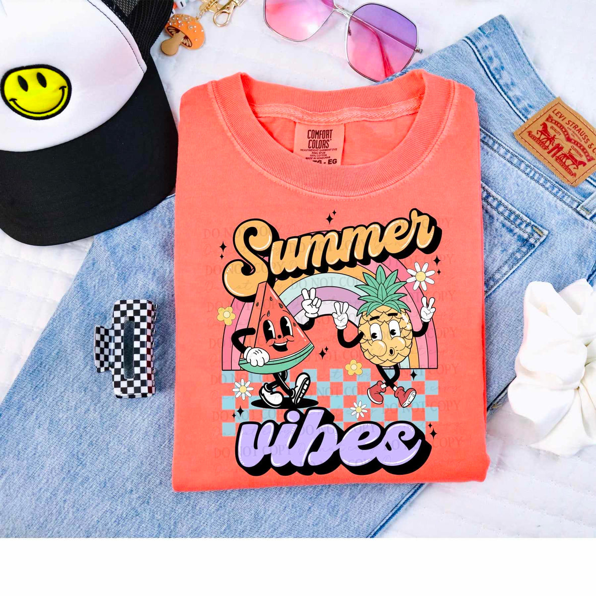 Summer vibes watermelon and pineapple (ABD) 36237 DTF transfer