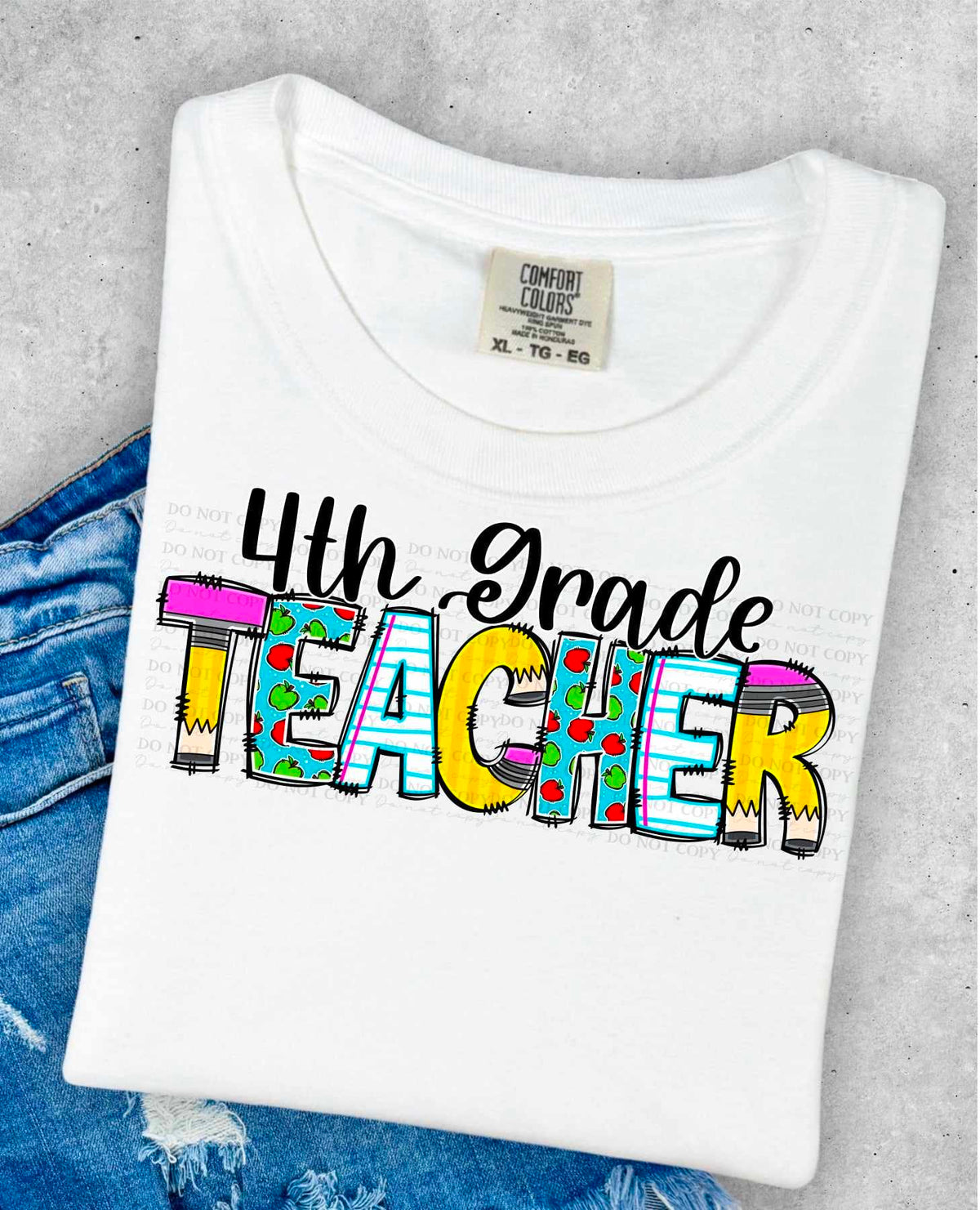 4th grade teacher school font (CITY) 36264 DTF transfer
