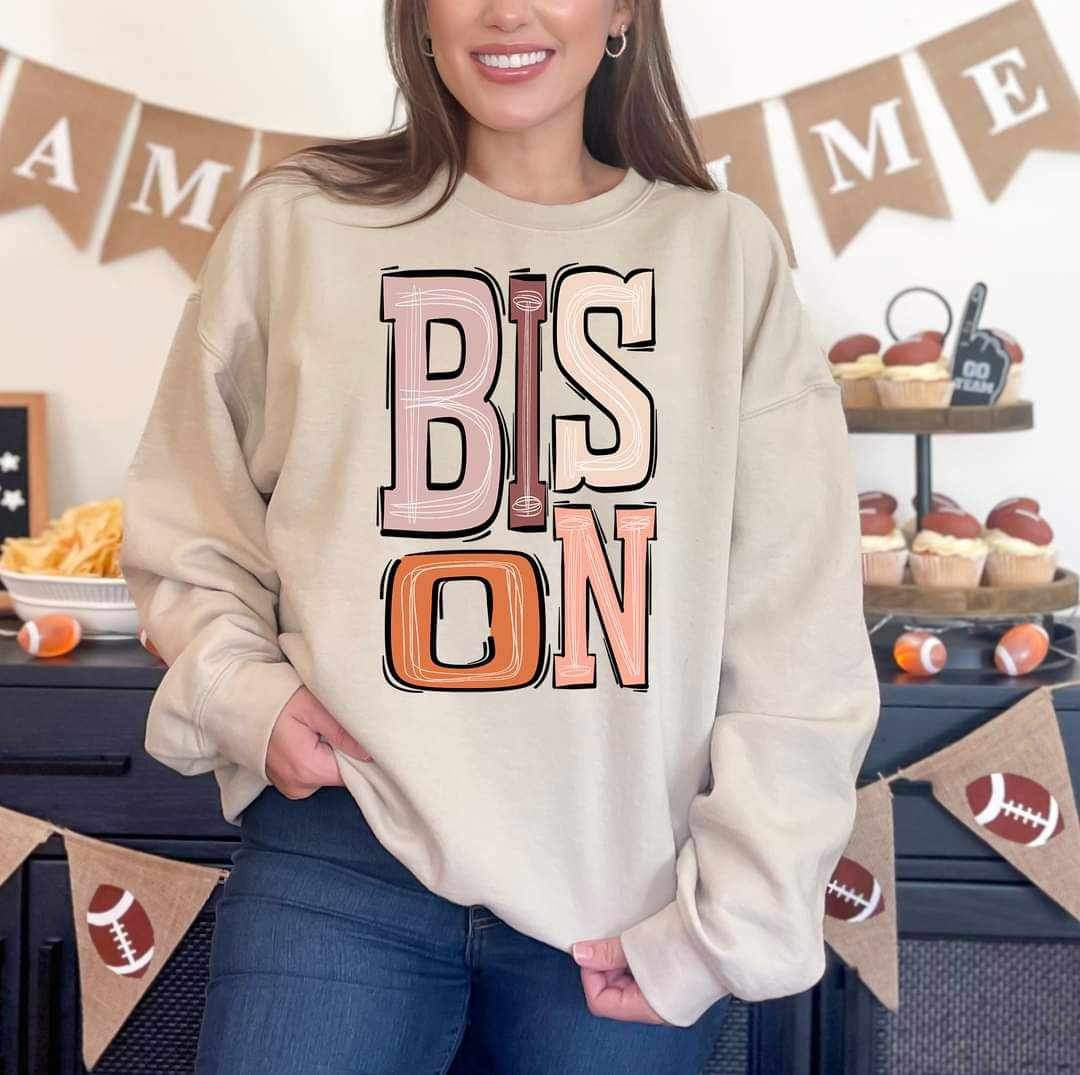 Bison pastel colors 16387 DTF Transfer