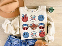 Patriotic smileys 26244 DTF transfer