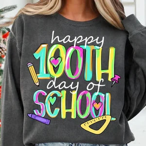 Happy 100th day of school 85877 DTF transfer