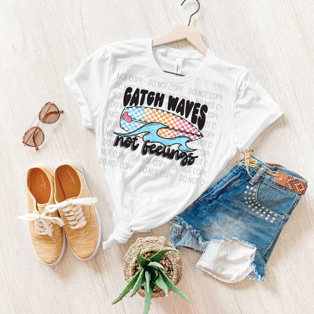 Catch waves not feelings (SW) 36305 DTF transfer