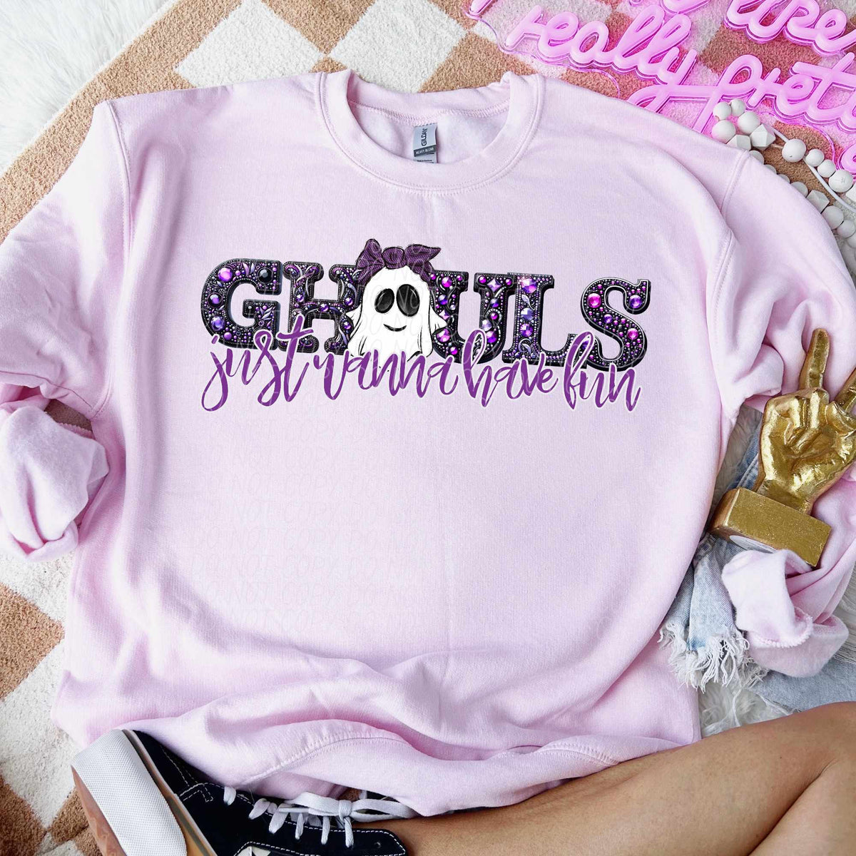 Ghouls just wanna have fun skinny (CITY) 55919 DTF transfer