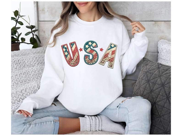 USA embroidery WITH STARS 26235 DTF transfer