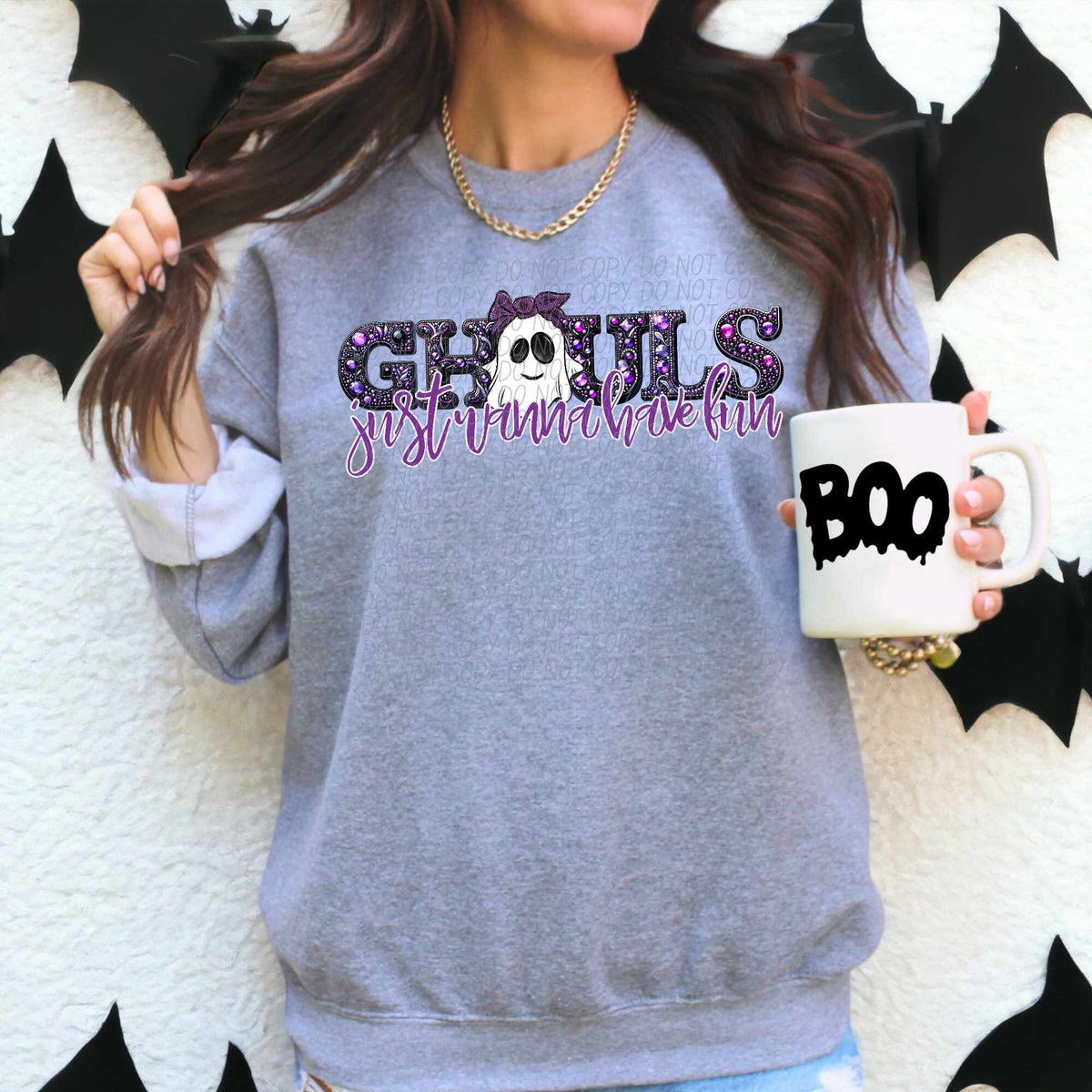 Ghouls just wanna have fun skinny (CITY) 55919 DTF transfer