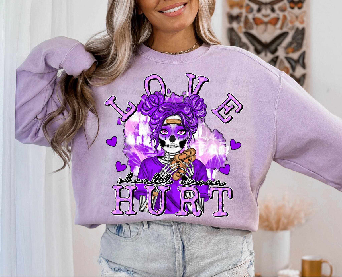 Love should never hurt 36325 DTF transfer