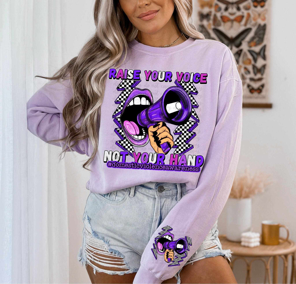 Raise your voice not your hand FRONT ONLY 36323 DTF transfer