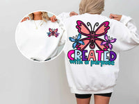 Created for a purpose butterfly 70699 DTF transfer