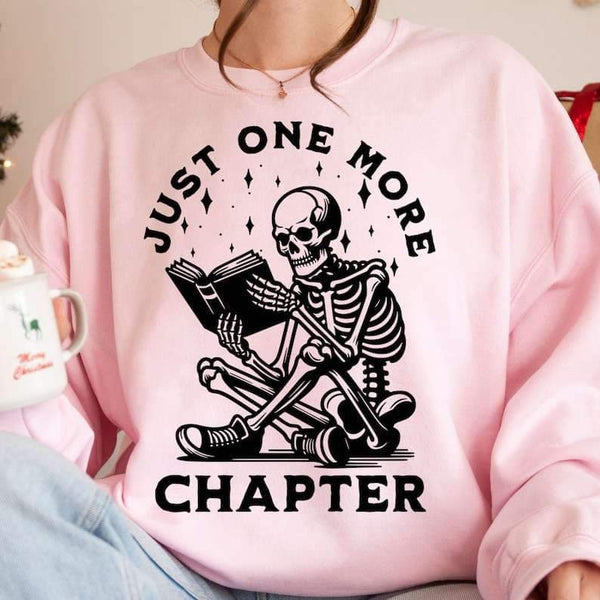 Just one more chapter skellie reading black 26212 DTF transfer