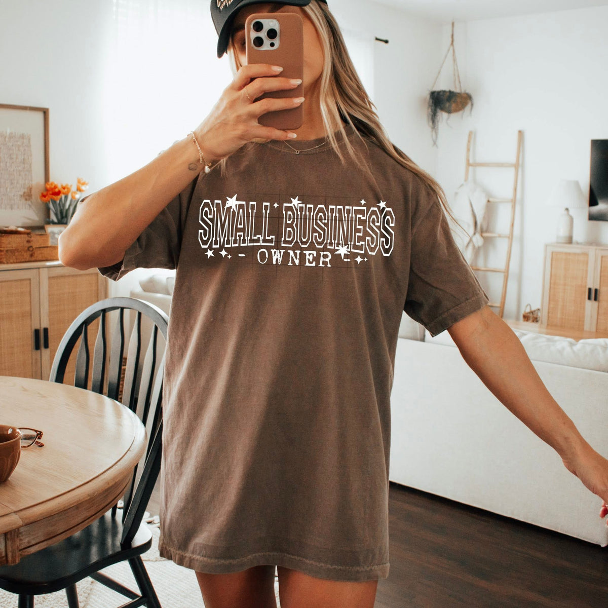 Small Business Owner Varsity Font WHITE CSC DTF transfer