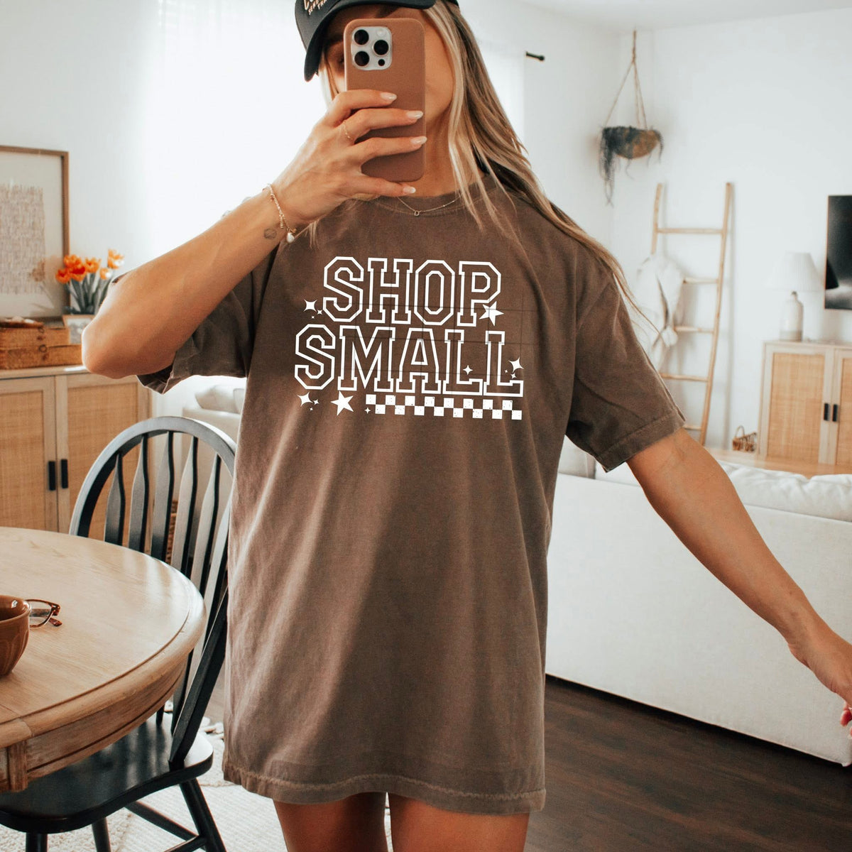 Shop Small Varsity Font WHITE CSC DTF transfer