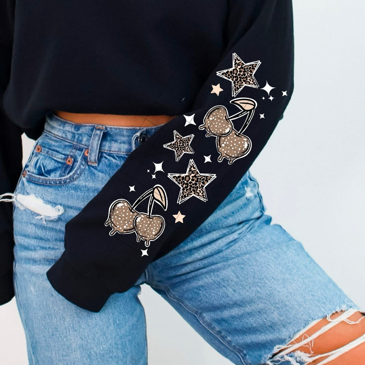 Always Irritated cherry SLEEVE WHITE OUTLINES CSC DTF transfer