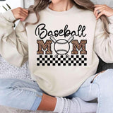 Baseball mom checkered 26221 DTF transfer