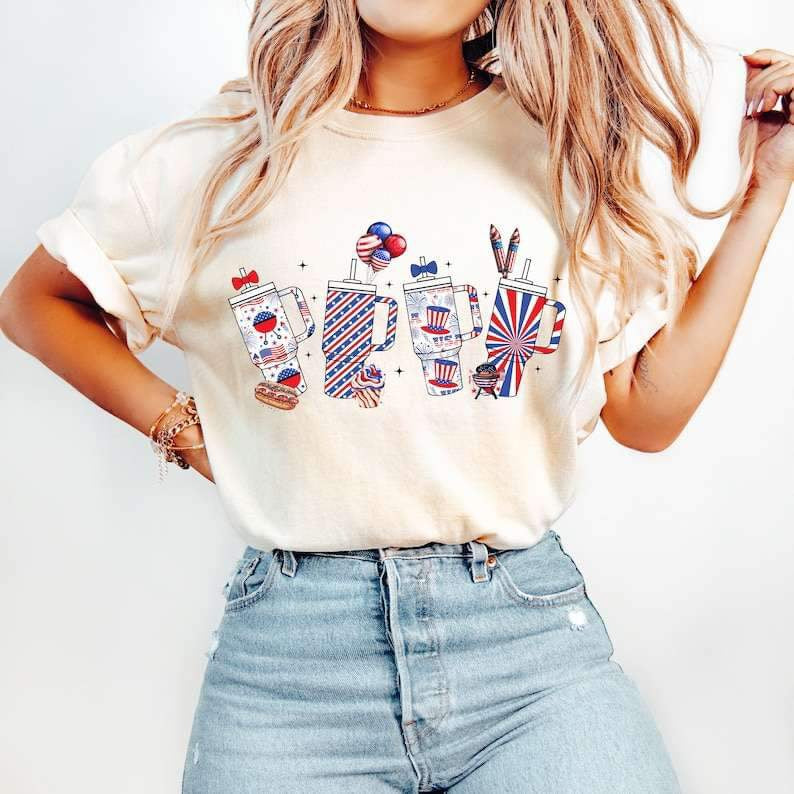 Patriotic cups 26230 DTF transfer