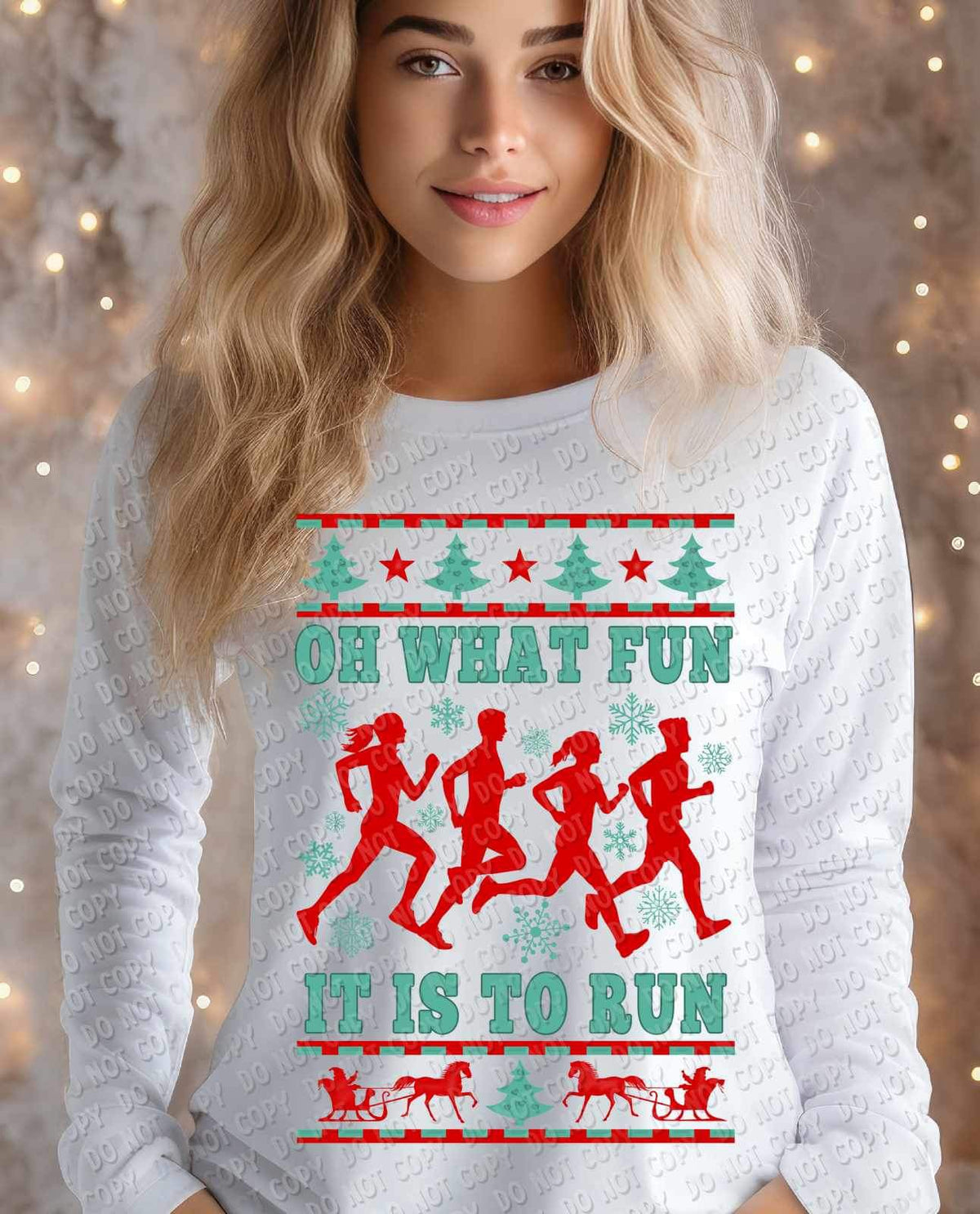 Oh what fun it is to run (CLD) 16471 DTF Transfer