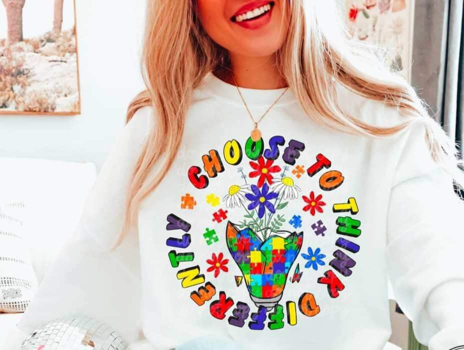 Choose to think differently 26268 DTF transfer