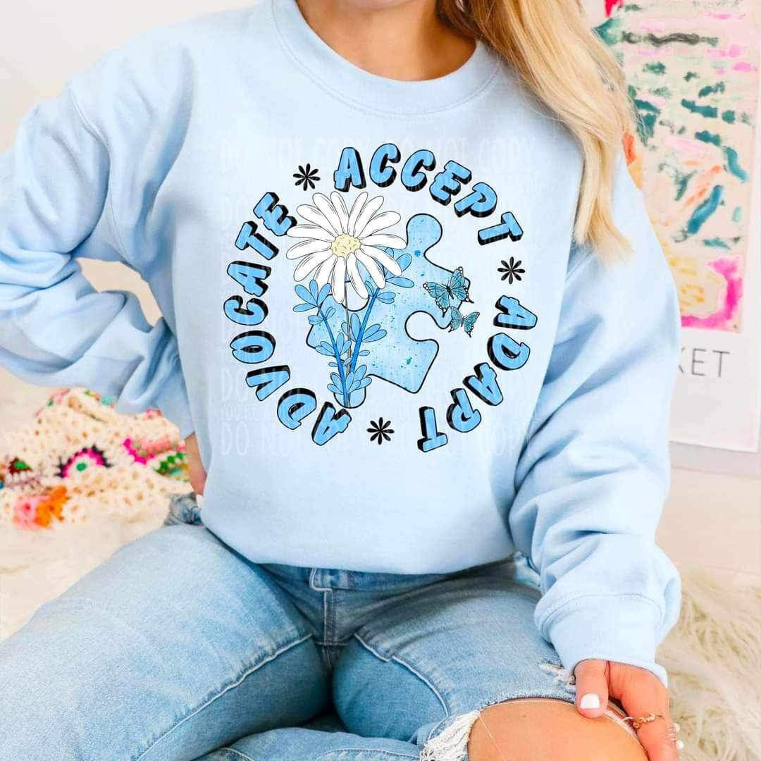 Advocate adapt accept blue 26265 DTF transfer