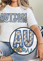 Autism awareness infinity filled embroidery (CCD) 26277 DTF transfer