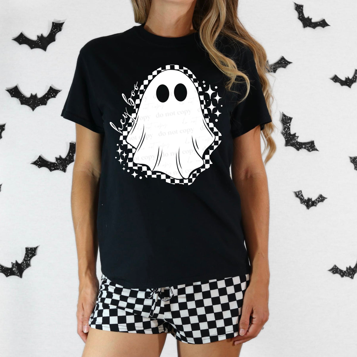 Ghost checkered outline (CSC) 55924 DTF transfe