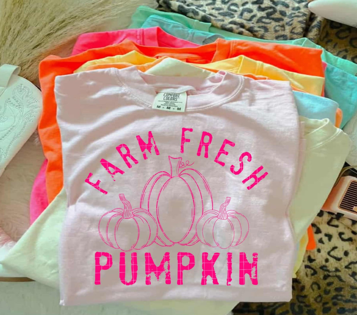 Farm Fresh Pumpkins PINK (Linda) DTF Transfer