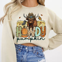 Howdy pumpkin shaggy cow 36407 DTF transfer