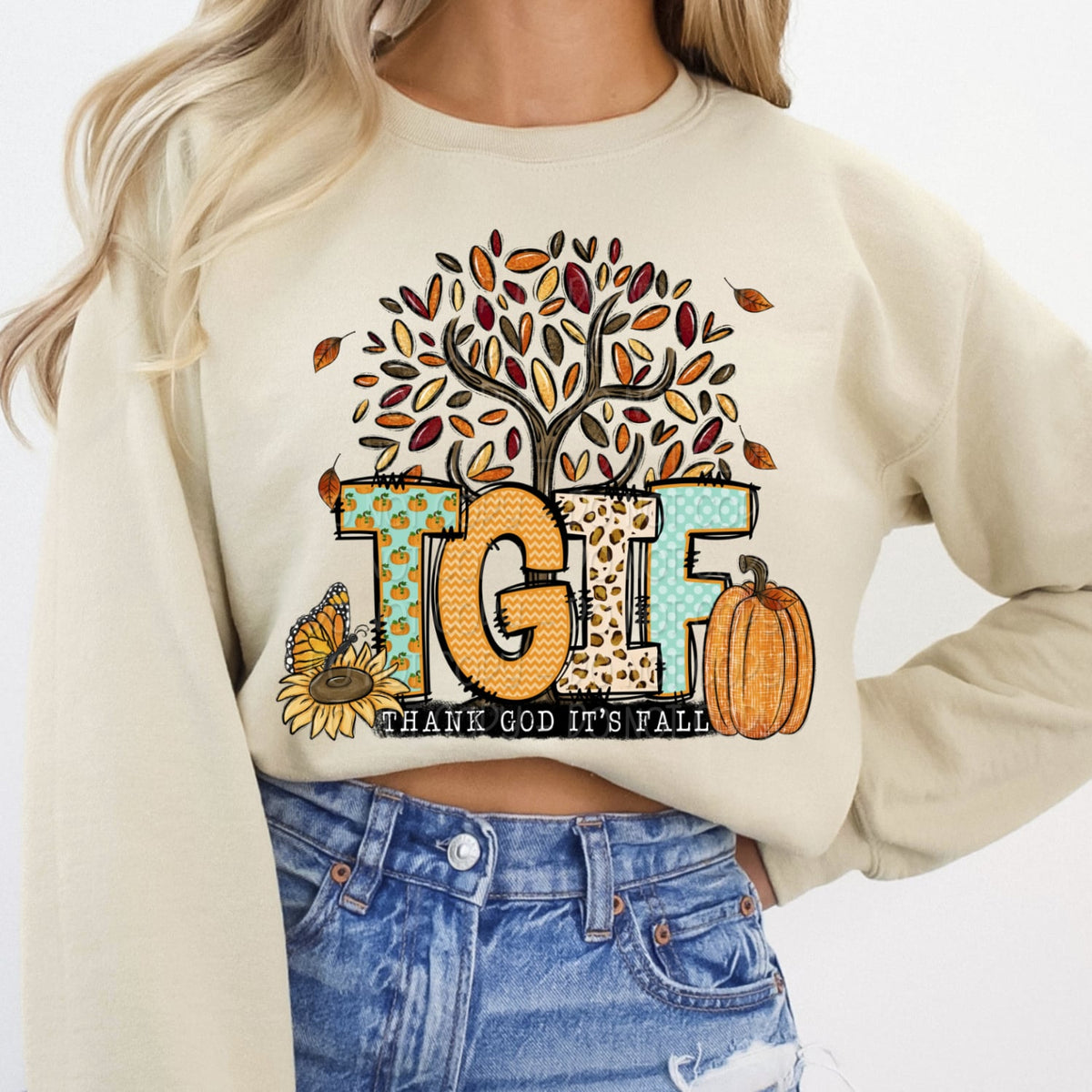 TGIF thank god it’s fall 36399 DTF transfer