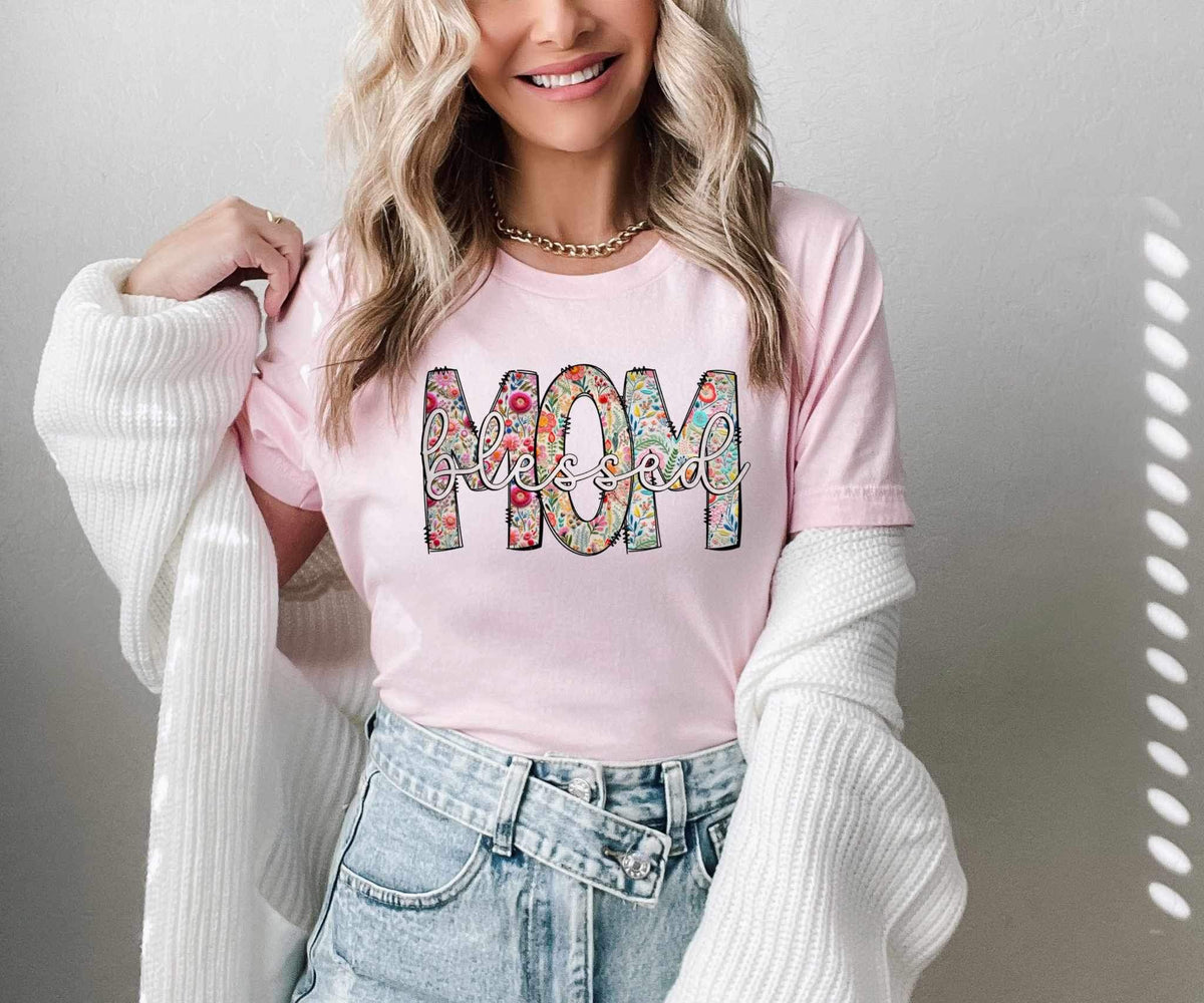 Blessed mom floral 26348 DTF transfer