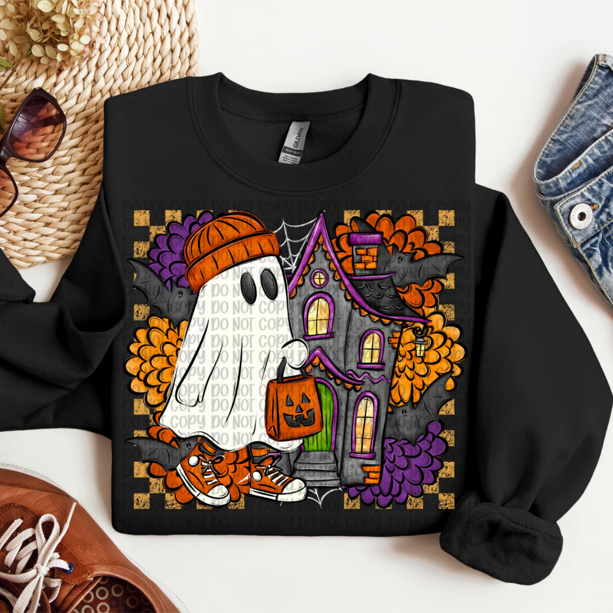 Trick Or Treat Haunted House Ghost (VP) DTF transfer