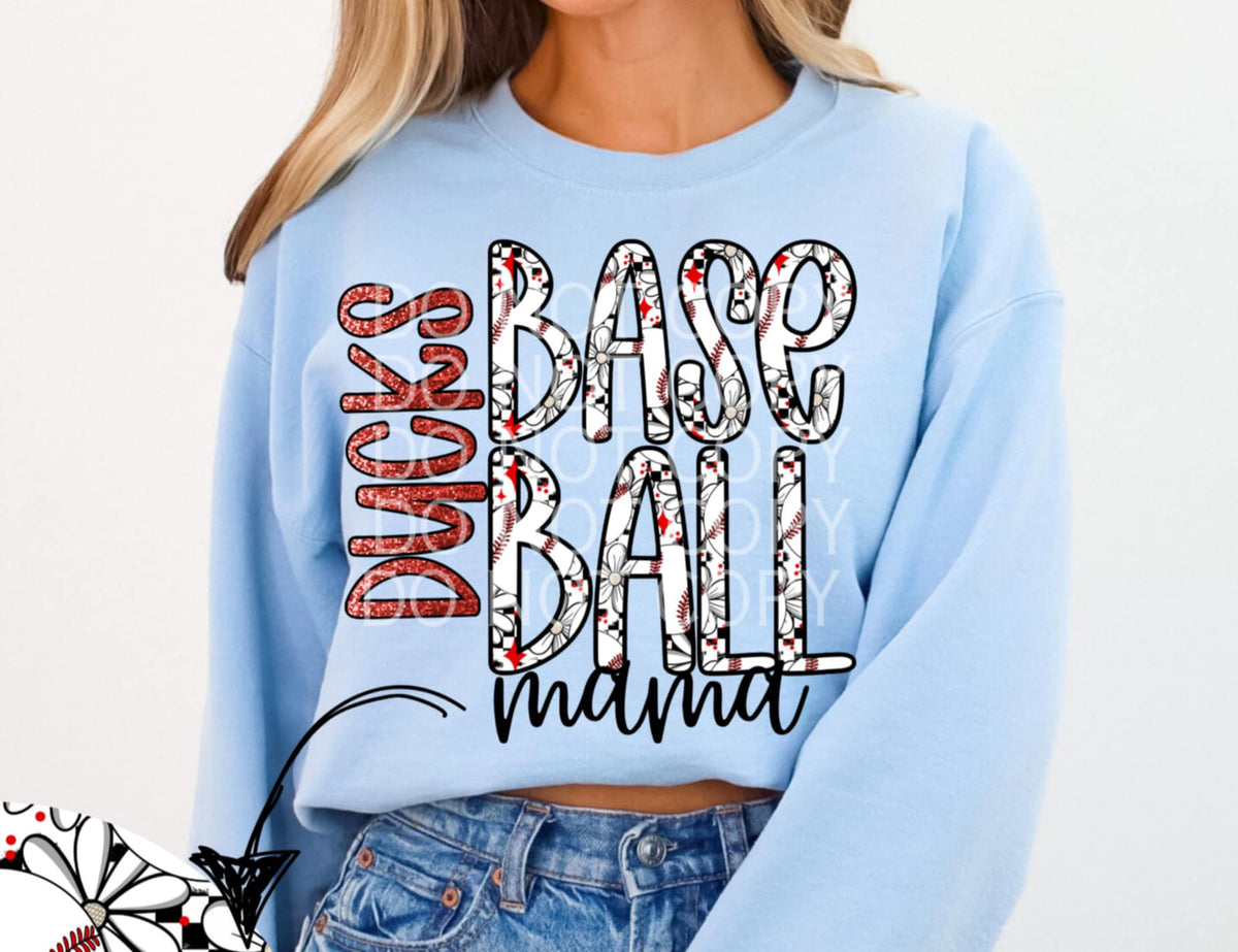 Ducks baseball mama (CSG) 85988 DTF transfer