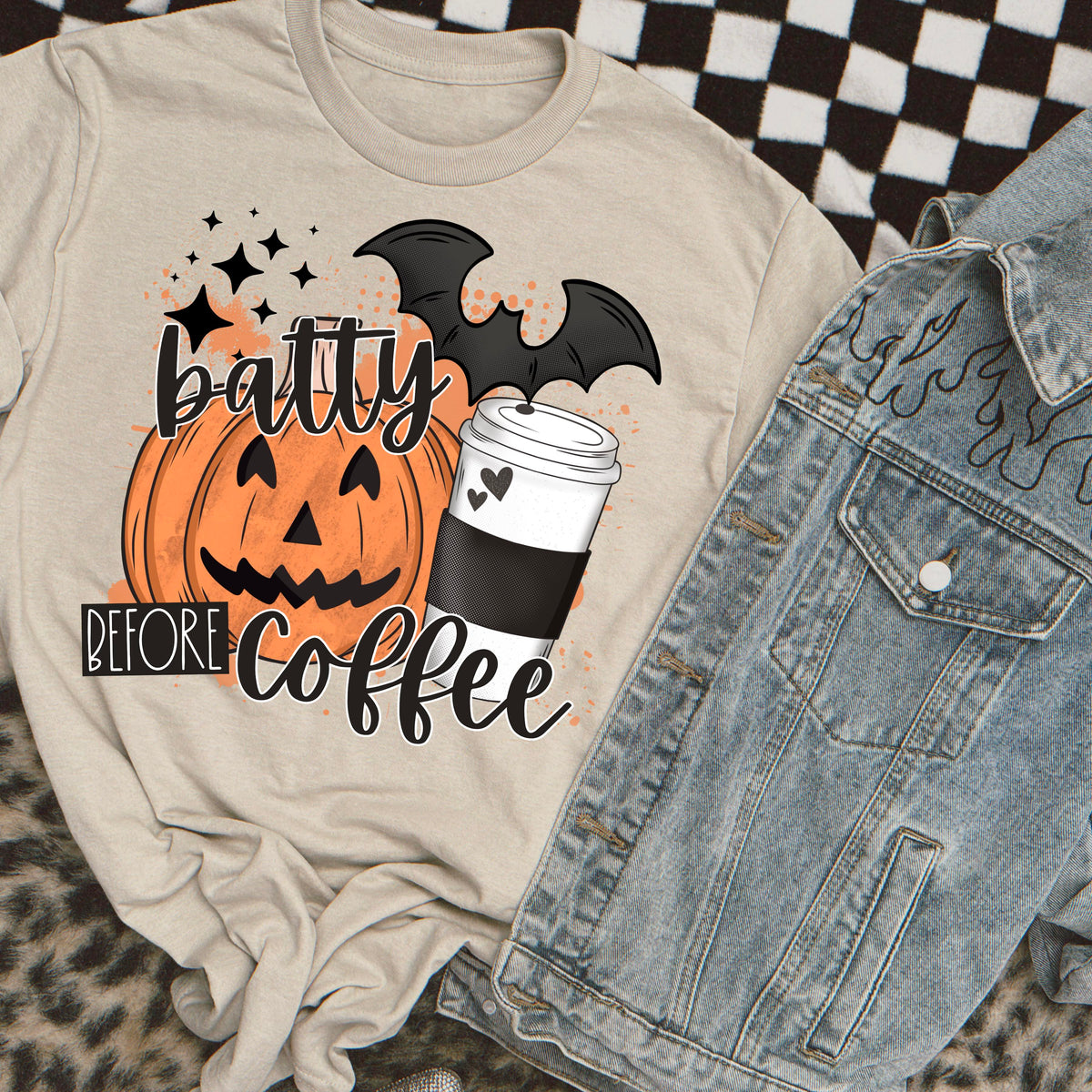Batty for coffee 36393 DTF transfer