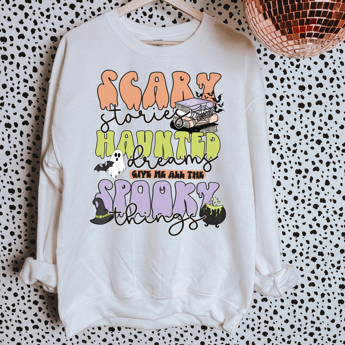Scary stories haunted dreams give me all the spooky things 36453 DTF transfer