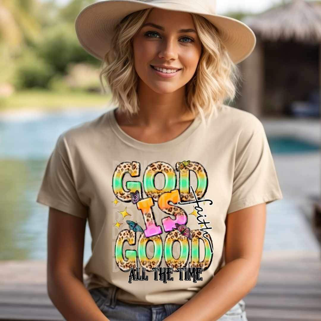 God is good all the time leopard (SSD) 26355 DTF transfer