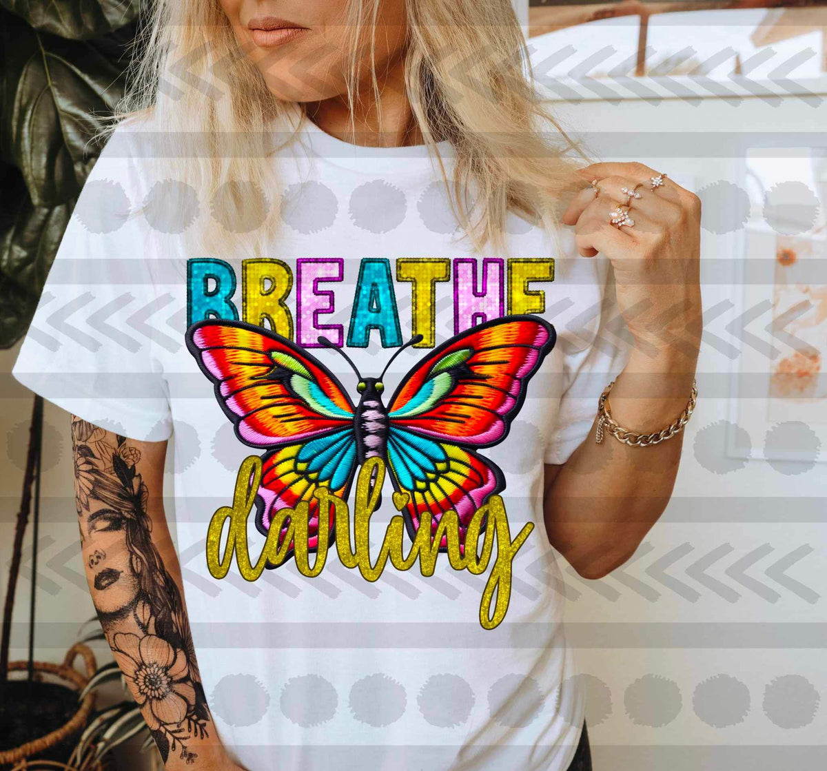 Breathe darling colorful butterfly 16705 DTF Transfer