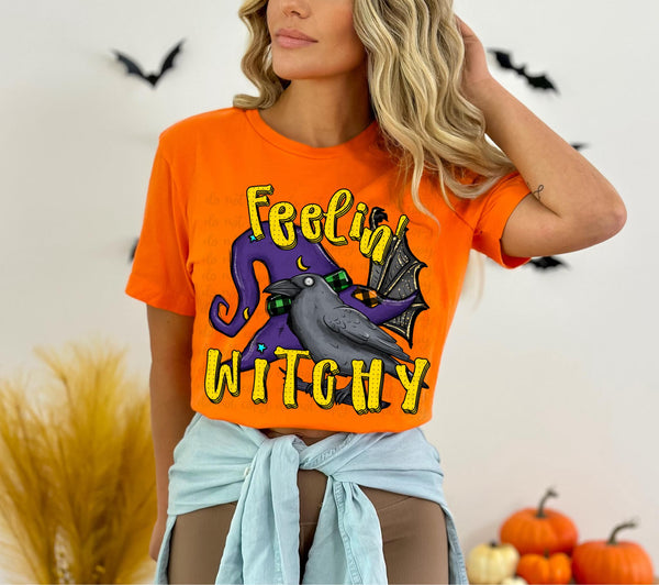 Feelin’ witchy hat and bird 36439 DTF transfer