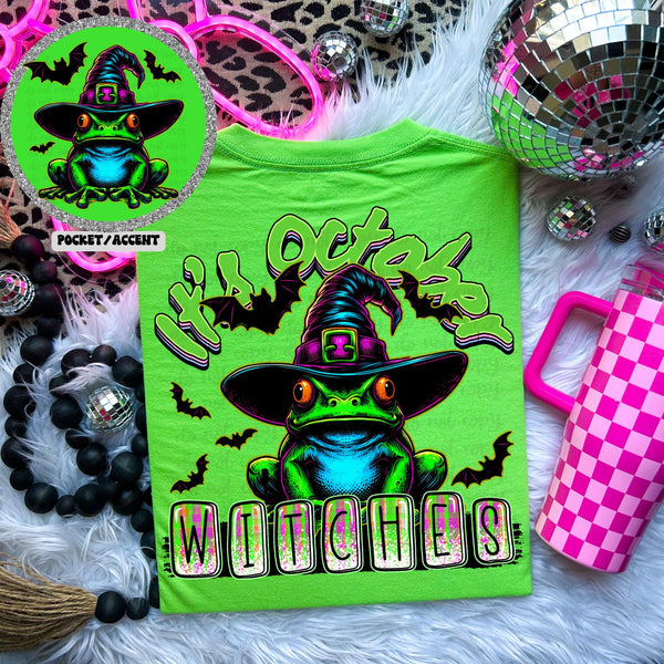It’s october witches frog BACK ONLY 36432 DTF transfer