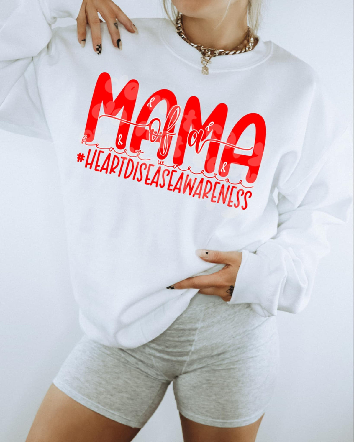Mama of a heart warrior 75695 DTF transfer