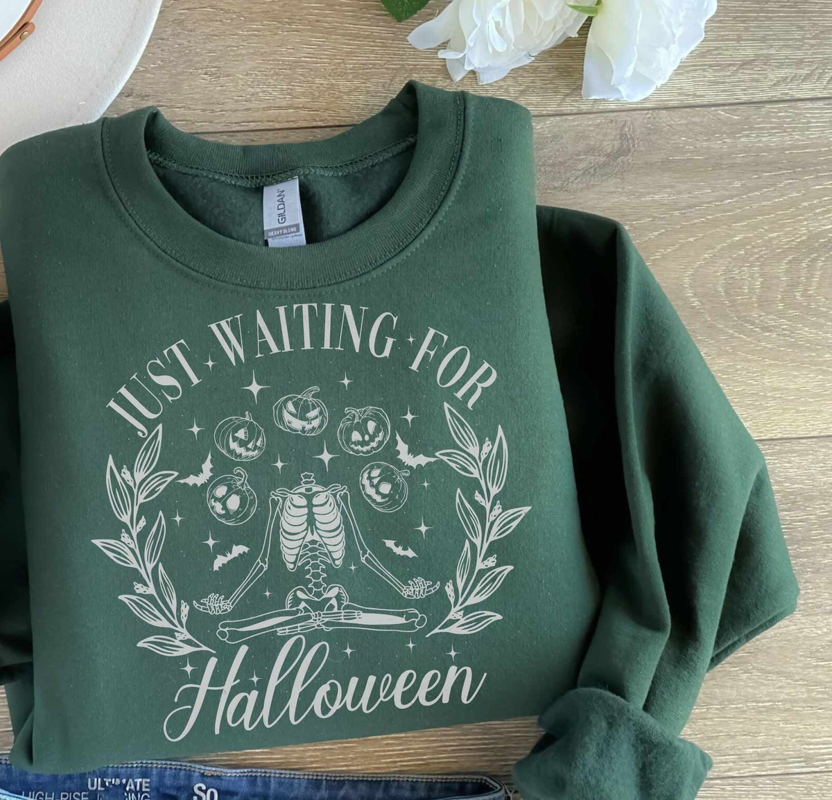 Just waiting for Halloween skellies WHITE 58003 DTF transfer