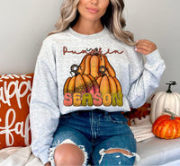 Pumpkin season trio pumpkins (one with leopard and pink) 36380 DTF transfer