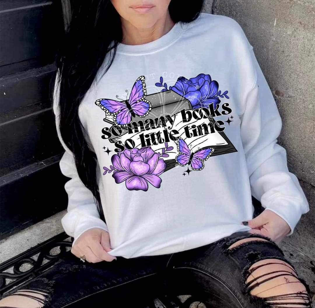 So many books so little time (LYTTLE) 26404 DTF transfer