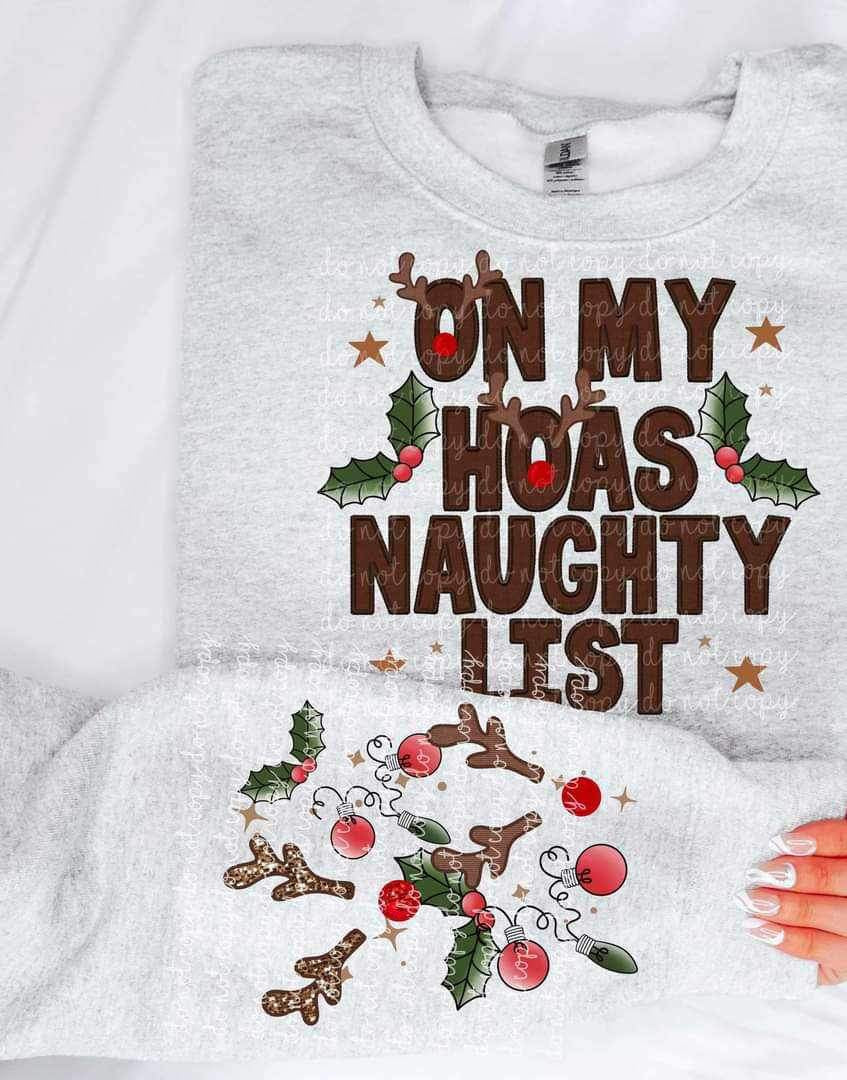 On my hoas naughty list FRONT MMD 16753 DTF Transfer