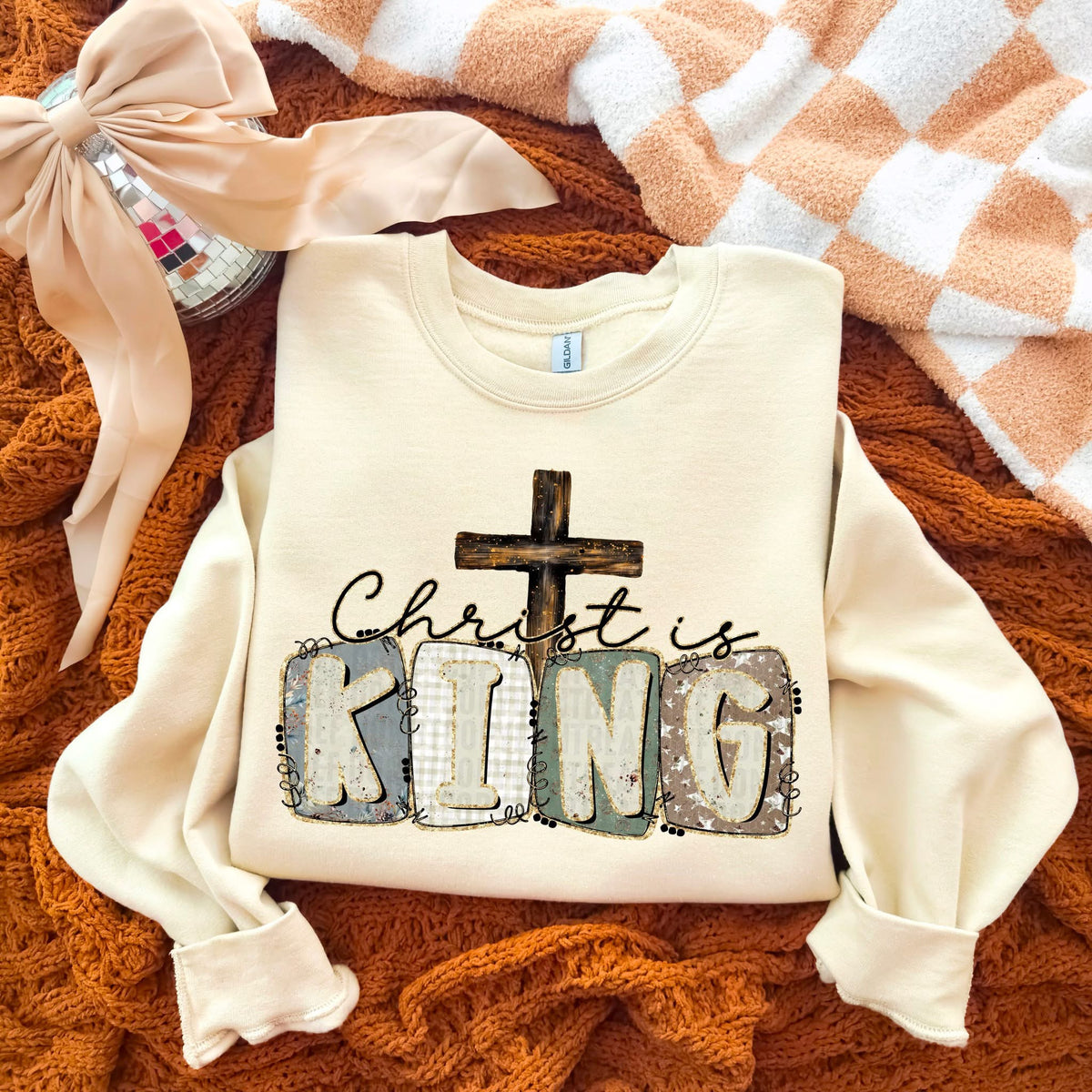 Christ is king with cross (SDD) DTF Transfer