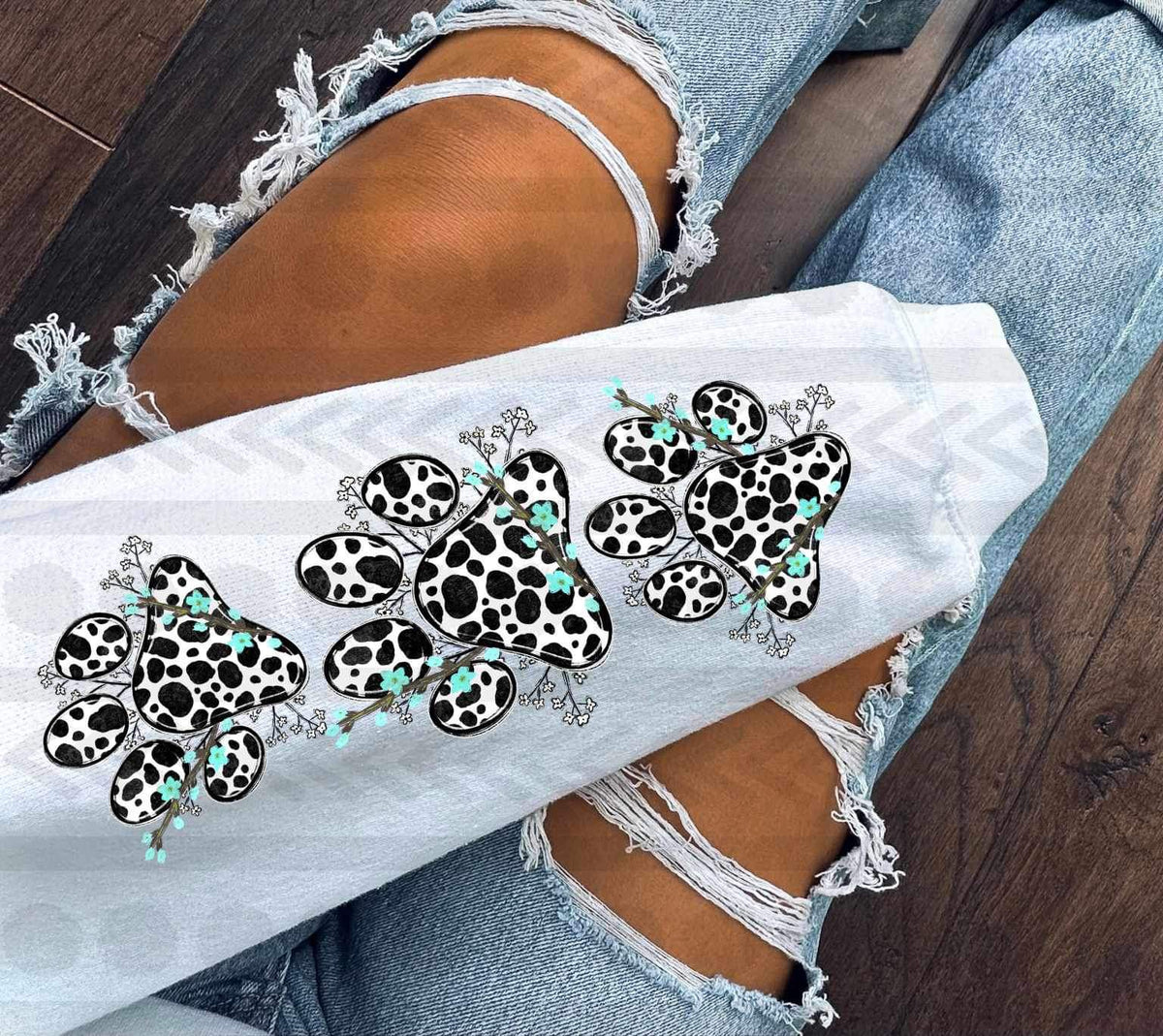 Cow print paws SLEEVE 16789 DTF Transfer
