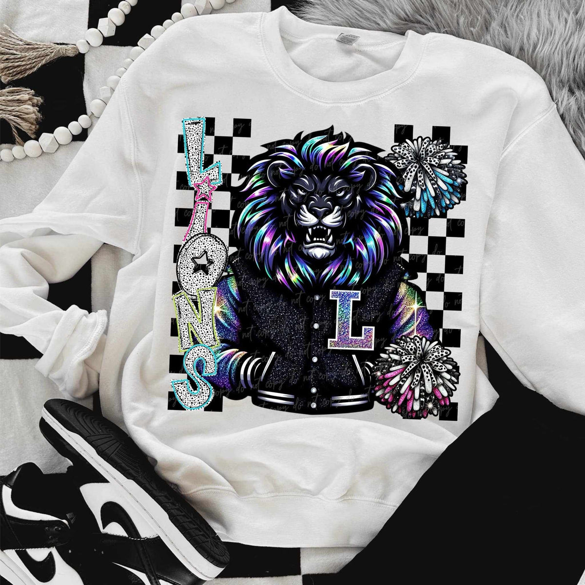 Lions Dalmatian filled with mascot (VIRGO) 58025 DTF transfer