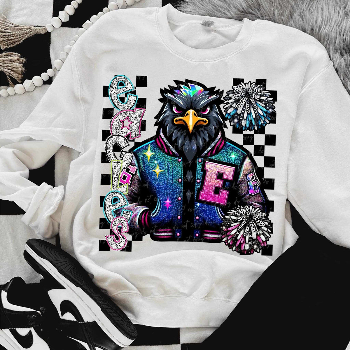 Eagles Dalmatian filled with mascot (VIRGO) 58023 DTF transfer