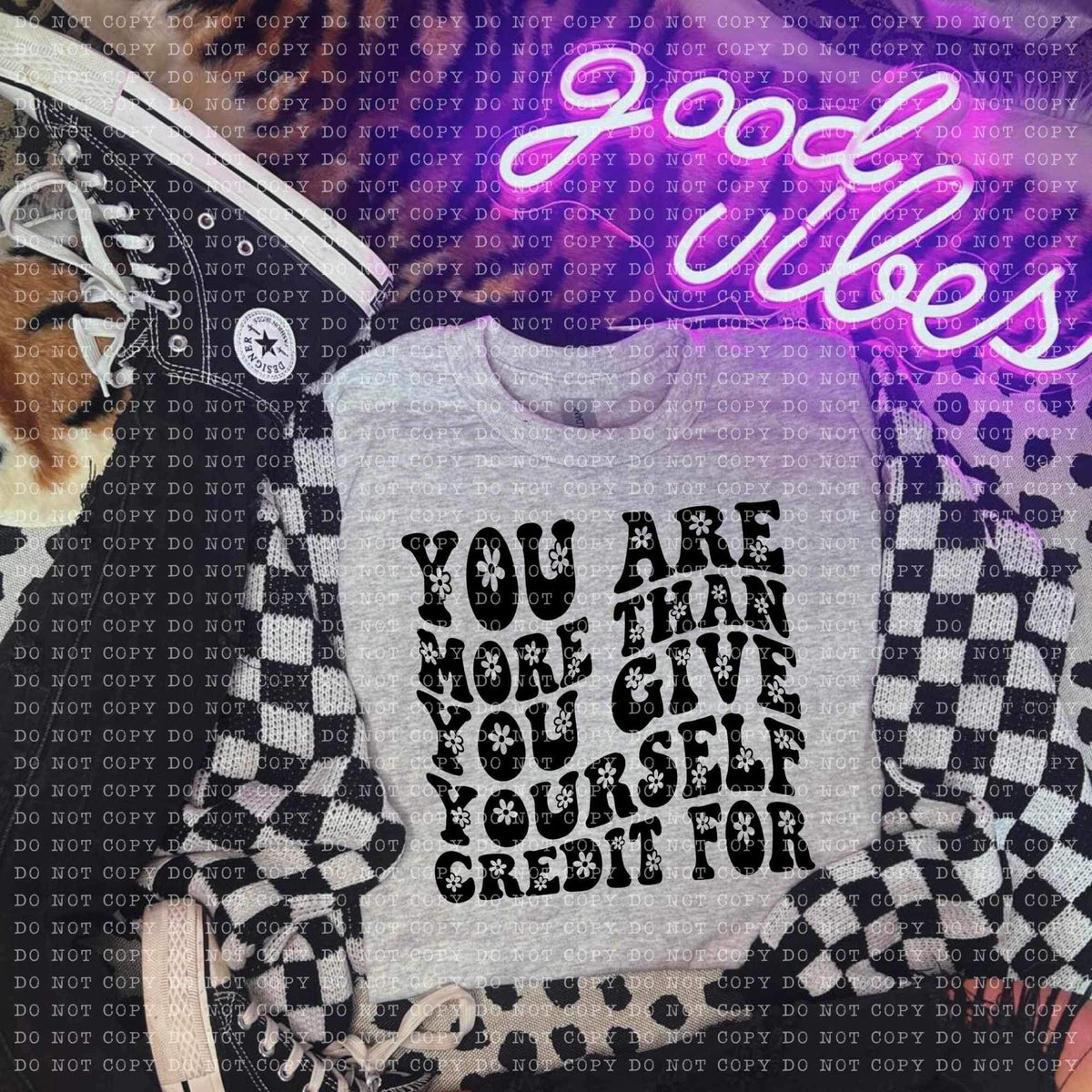 You are more than you give yourself credit for BLACK (ECHT) 26446 DTF transfer