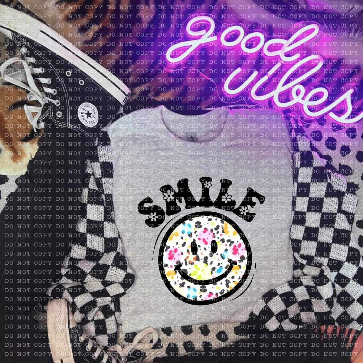 Smile colorful smiley (ECHT) 26448 DTF transfer