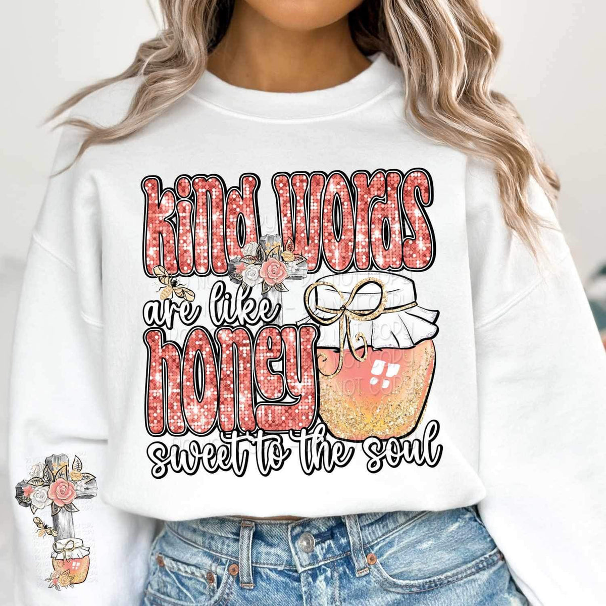 cross and honey jar SLEEVE 16772 DTF Transfer