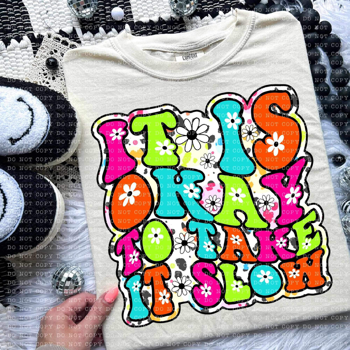 It is okay to take things slow colorful (ECHT) 26442 DTF transfer